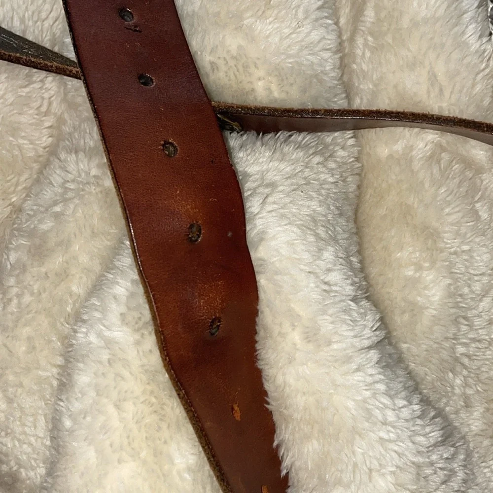 Nocona Mens Shotgun Shell Concho Bullet Leather Brass Buckle Western Cowboy Belt